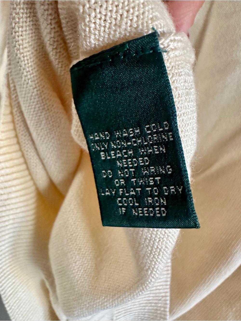 NWT Lauren Ralph Lauren Silk Cashmere Turtleneck Sweater Cream Size Large - Picture 8 of 11